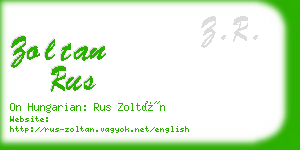 zoltan rus business card